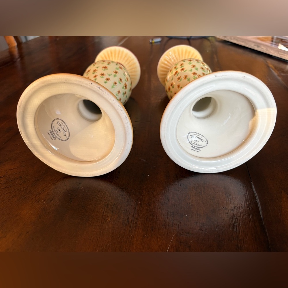 Hard to Find Vintage Pfaltzgraff Pistoulet Candle Holders (set of 2) - Picture 7 of 11